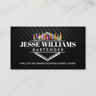 Cartes de visite de barmans Slogans