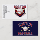 CARTES DE VISITE DE BASE-BALL DE BOSTON (Devant / Derrière)