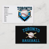 CARTES DE VISITE DE BASE-BALL DE TORONTO (Devant / Derrière)