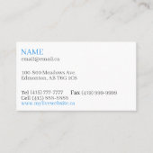 Cartes de visite de base blanc personnalisables (Devant)