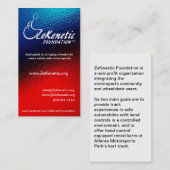 Cartes de visite de base de ZeKenetic (Devant / Derrière)