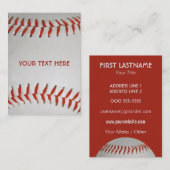 Cartes de visite de baseball (Devant / Derrière)