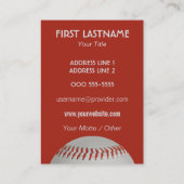 Cartes de visite de baseball (Dos)