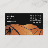 Cartes de visite de basket-ball (Devant)