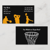 Cartes de visite de basket-ball (Devant / Derrière)
