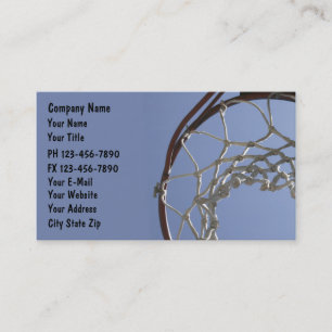 Cartes de visite de basket-ball
