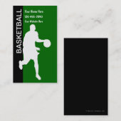 Cartes de visite de basket-ball (Devant / Derrière)
