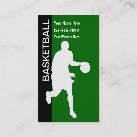 Cartes de visite de basket-ball (Devant)