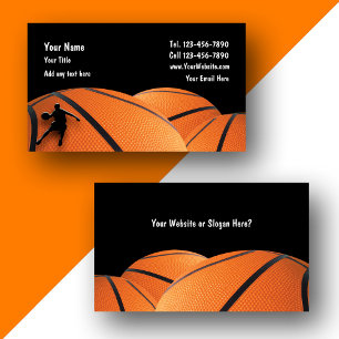 Cartes de visite de basket-ball
