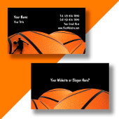 Cartes de visite de basket-ball