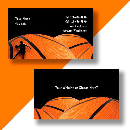 Cartes de visite de basket-ball