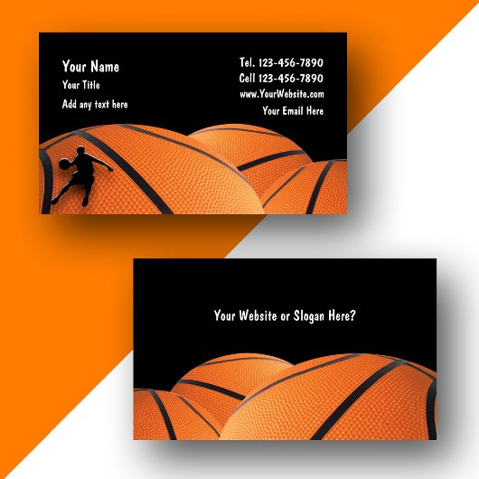 Cartes de visite de basket-ball