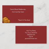 Cartes de visite de basket-ball (Devant / Derrière)
