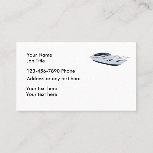 Cartes de visite de bateau (Dos)
