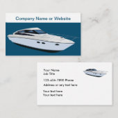 Cartes de visite de bateau (Devant / Derrière)