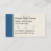 Cartes de visite de bateau de charte (Devant)