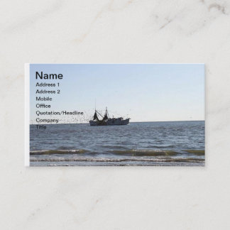 Cartes de visite de bateau de crevette