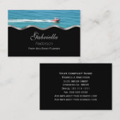 Cartes de visite de bateau de vitesse d'océan (Devant / Derrière)