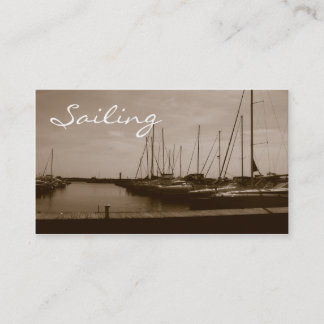 Cartes de visite de bateau naviguant la sépia de