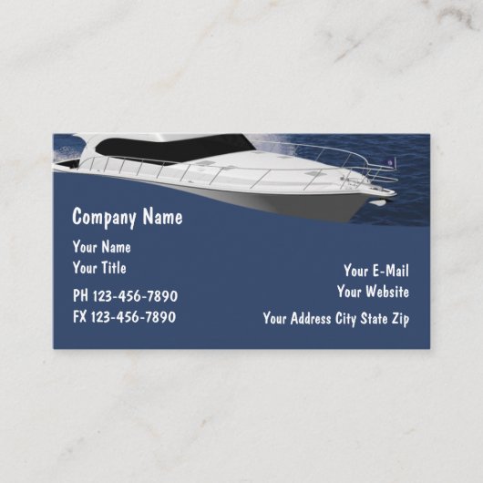 Cartes de visite de bateaux (Devant)