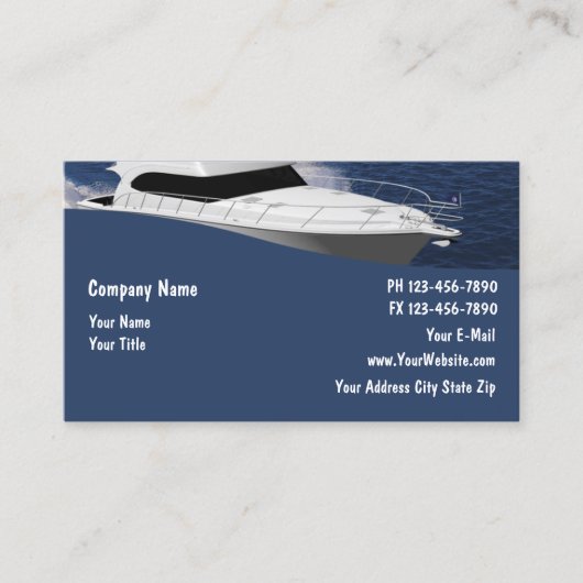 Cartes de visite de bateaux (Devant)