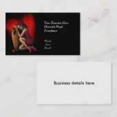 Cartes de visite de battement de coeur de Salsa (Devant / Derrière)