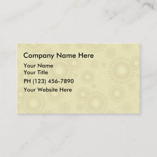 Cartes de visite de beauté (Dos)