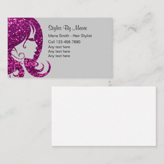 Cartes de visite de beauté (Devant / Derrière)