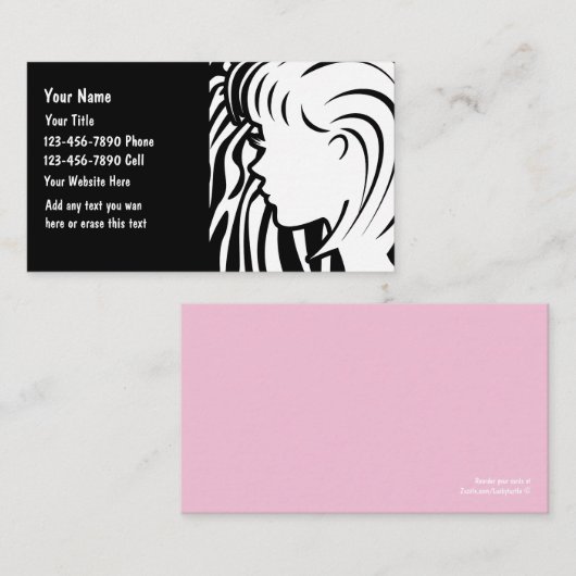 Cartes de visite de beauté (Devant / Derrière)