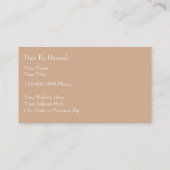 Cartes de visite de beauté (Dos)