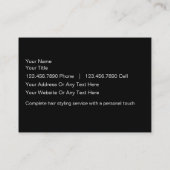 Cartes de visite de beauté de cheveux (Dos)