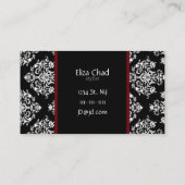 Cartes de visite de beauté Red Damask (Dos)