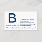 Cartes de visite de Beautycounter (Dos)