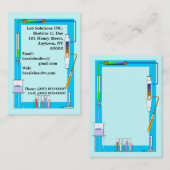 CARTES DE VISITE DE BECHER DE TUBES D'ESSAI EN (Devant / Derrière)