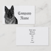 Cartes de visite de berger allemand (Devant / Derrière)