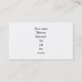 Cartes de visite de berger allemand (Dos)