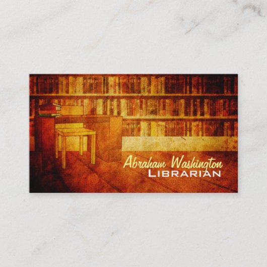 Cartes de visite de bibliothécaire (Devant)