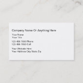 Cartes de visite de bicyclette (Dos)