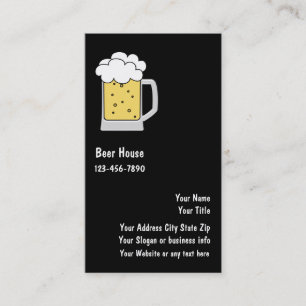 Cartes de visite de bière ou de brasserie