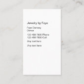 Cartes de visite de bijouterie fantaisie (Dos)