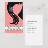 Cartes de visite de bijouterie fantaisie (Devant / Derrière)