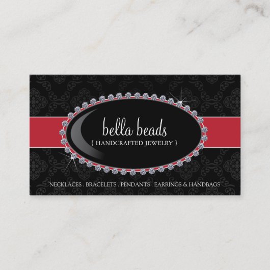Cartes de visite de bijoux (Devant)
