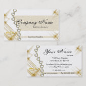 Cartes de visite de bijoux d'argent et d'or (Devant / Derrière)