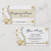 Cartes de visite de bijoux d'argent et d'or (Devant / Derrière)