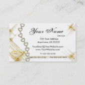 Cartes de visite de bijoux d'argent et d'or (Dos)