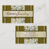 Cartes de visite de bijoux de perles (Devant / Derrière)