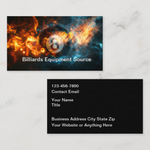 Cartes de visite de billard 8 Ball les plus cool