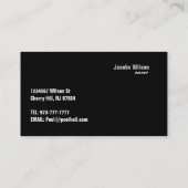 Cartes de visite de billards (Dos)