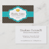 Cartes de visite de biscuits de Madeleine (Devant / Derrière)