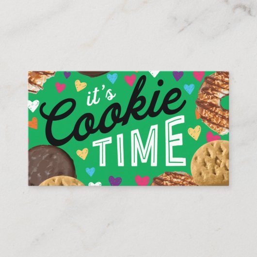 Cartes de visite de biscuits scout pour filles (Devant)
